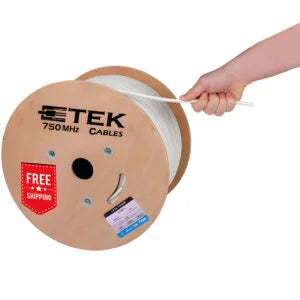 Cat6A Plenum Cable 1000 Ft UTP Solid Bare Copper -ETL Listed