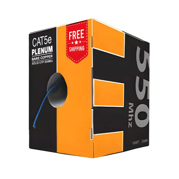 Cat5e Plenum Cable UTP Solid Bare Copper Cable 1000 Ft --ETL LIsted